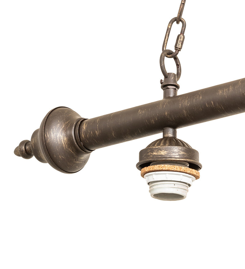 Meyda Tiffany 270444 Three Light Island Pendant Hardware, Antique Brass Matte