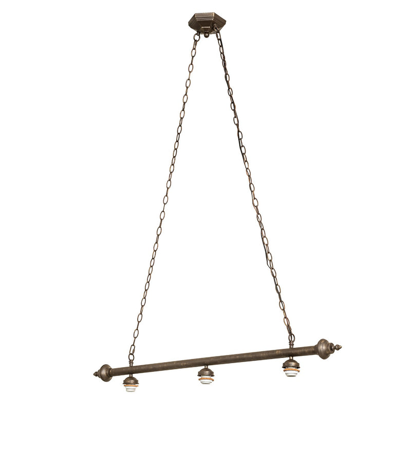 Meyda Tiffany 270444 Three Light Island Pendant Hardware, Antique Brass Matte