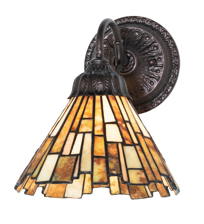 Meyda Tiffany 270869 One Light Wall Sconce, Mahogany Bronze