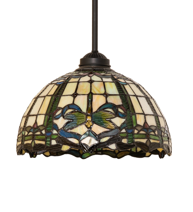 Meyda Tiffany 272028 One Light Pendant, Mahogany Bronze