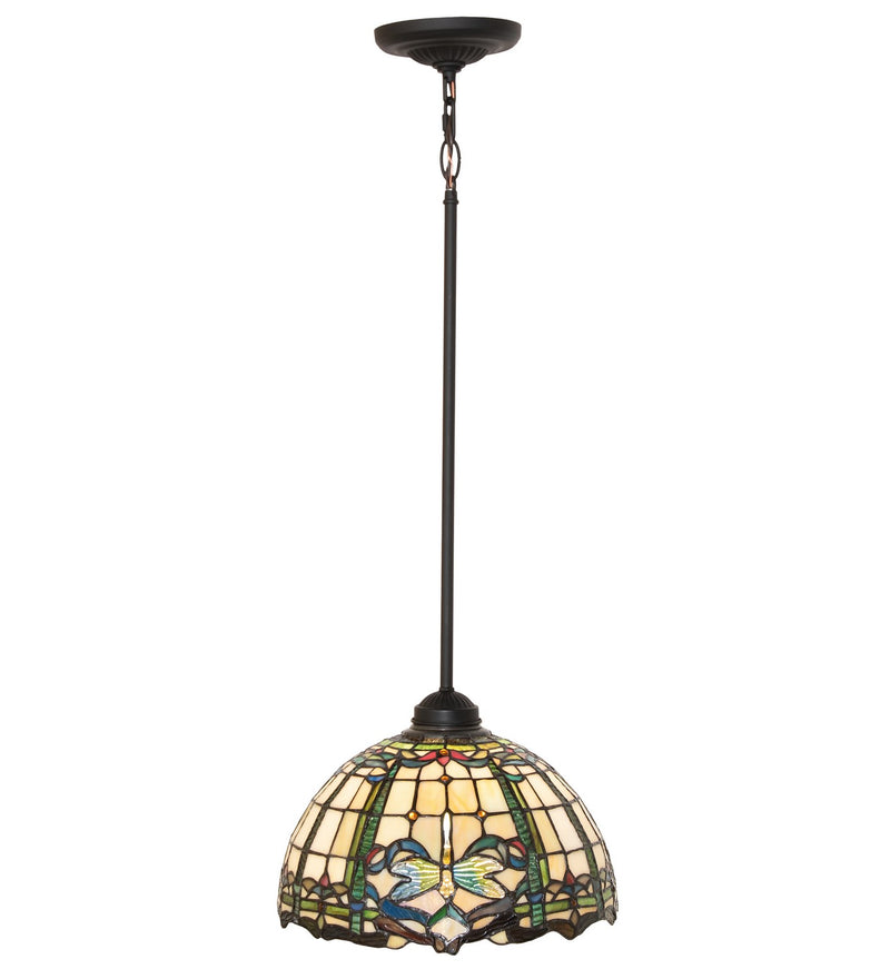 Meyda Tiffany 272028 One Light Pendant, Mahogany Bronze