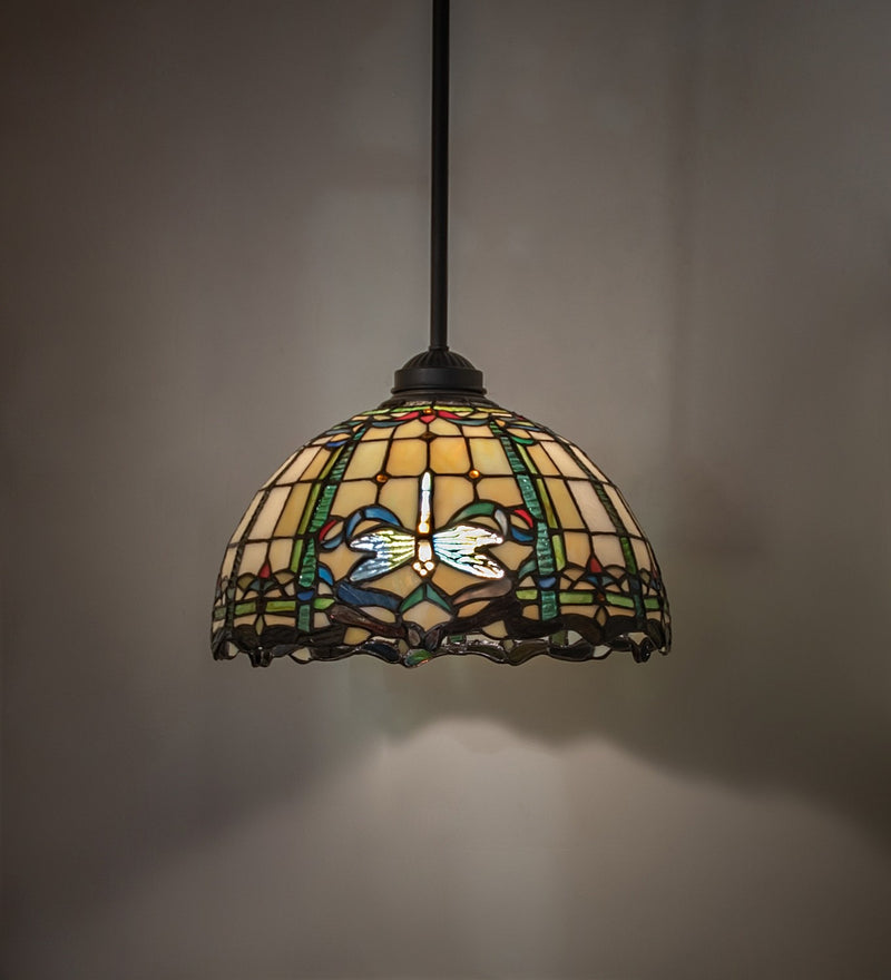 Meyda Tiffany 272028 One Light Pendant, Mahogany Bronze