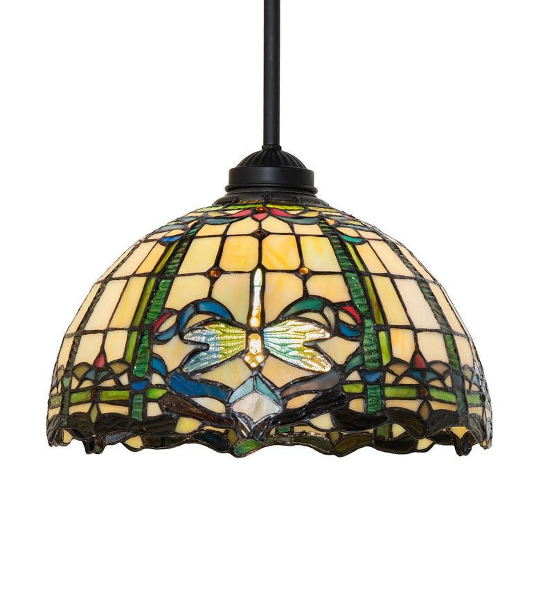 Meyda Tiffany 272028 One Light Pendant, Mahogany Bronze