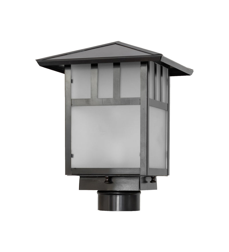 Meyda Tiffany 272564 One Light Post Mount, Craftsman Brown
