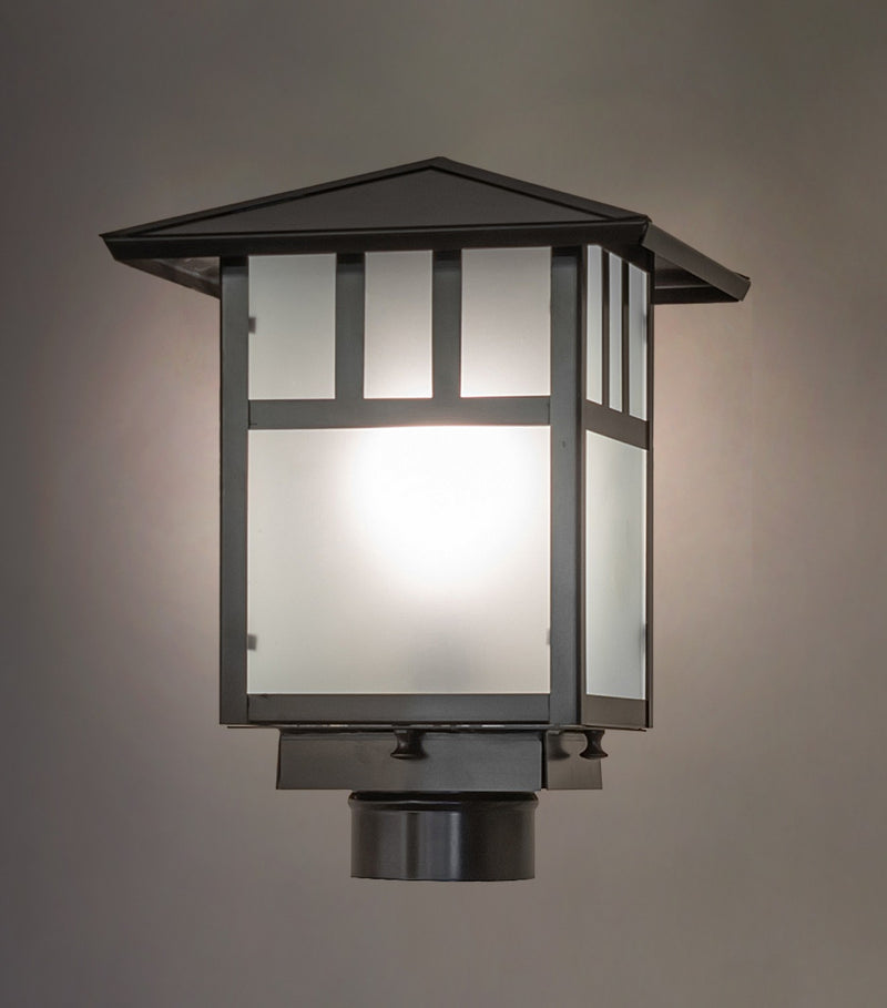 Meyda Tiffany 272564 One Light Post Mount, Craftsman Brown