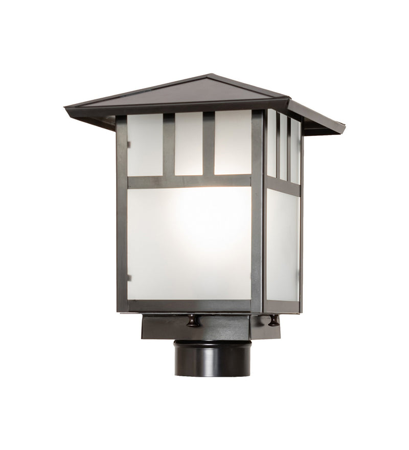 Meyda Tiffany 272564 One Light Post Mount, Craftsman Brown