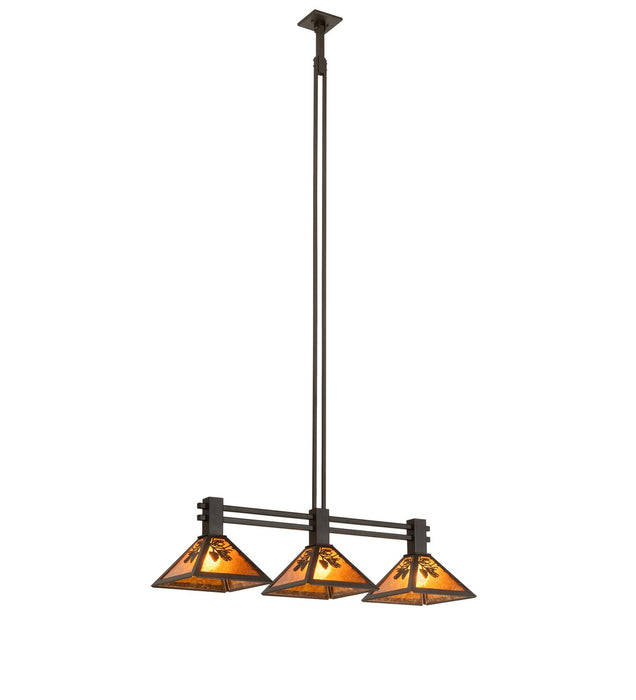 Meyda Tiffany 272672 Three Light Island Pendant, Oil Rubbed Bronze