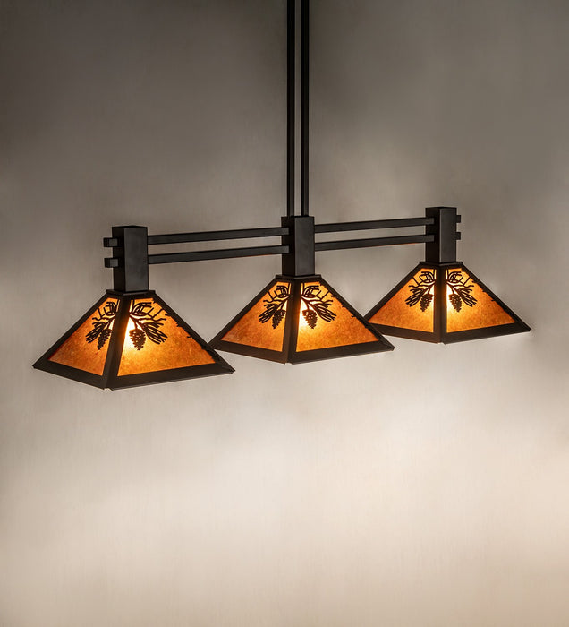 Meyda Tiffany 272672 Three Light Island Pendant, Oil Rubbed Bronze