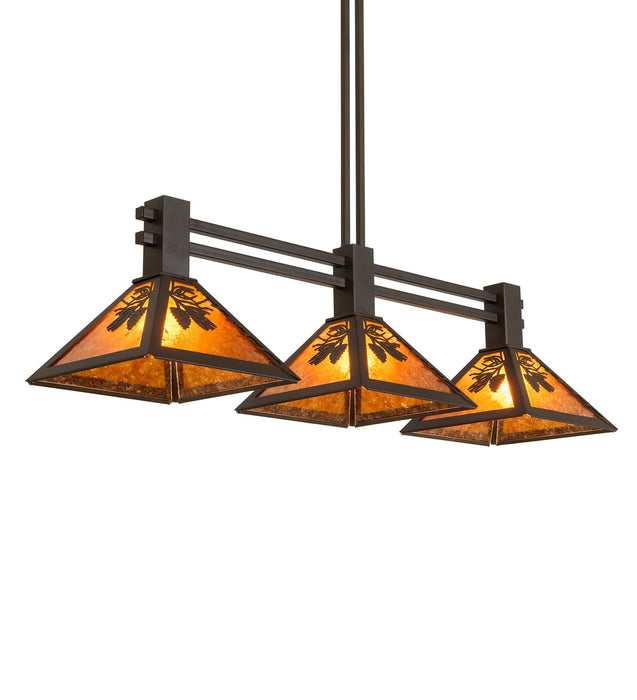 Meyda Tiffany 272672 Three Light Island Pendant, Oil Rubbed Bronze