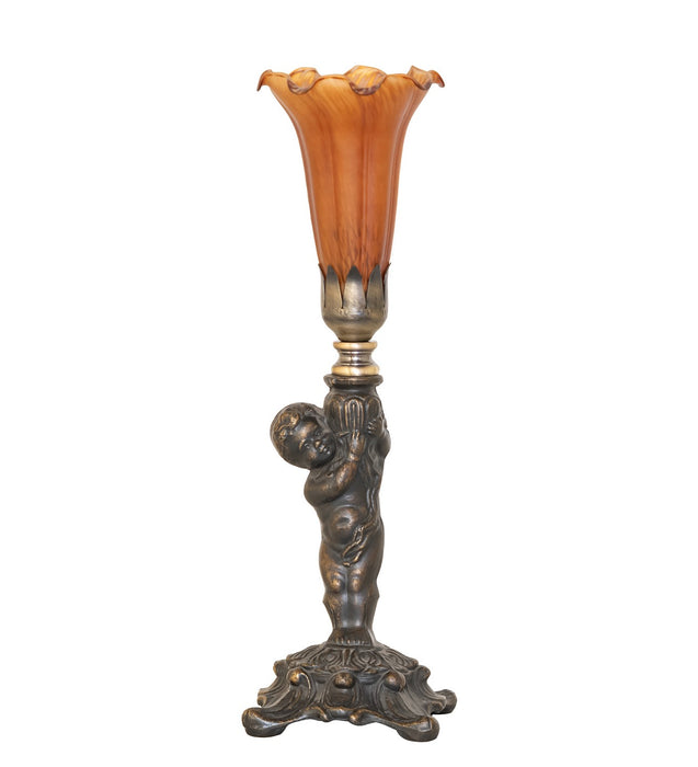 Meyda Tiffany 273016 One Light Mini Lamp, Antique Brass