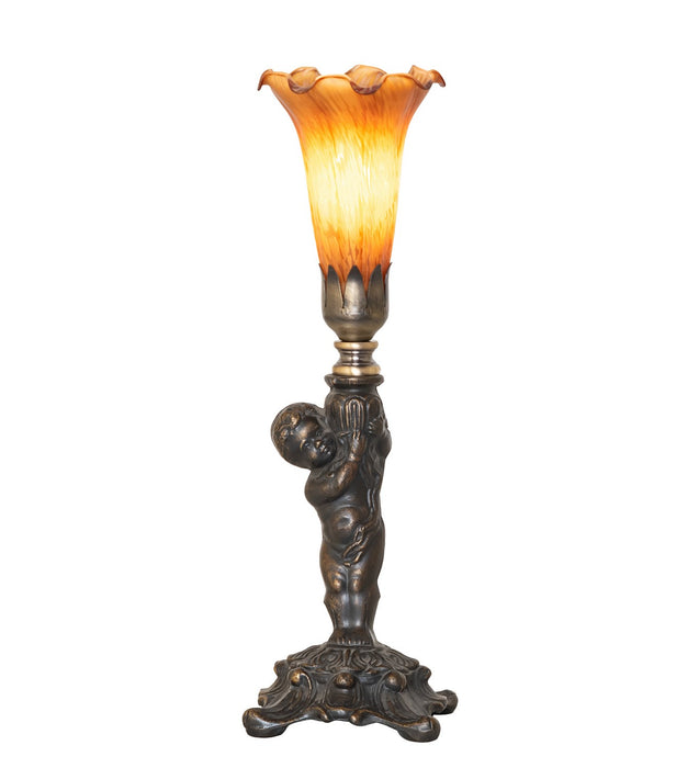 Meyda Tiffany 273016 One Light Mini Lamp, Antique Brass