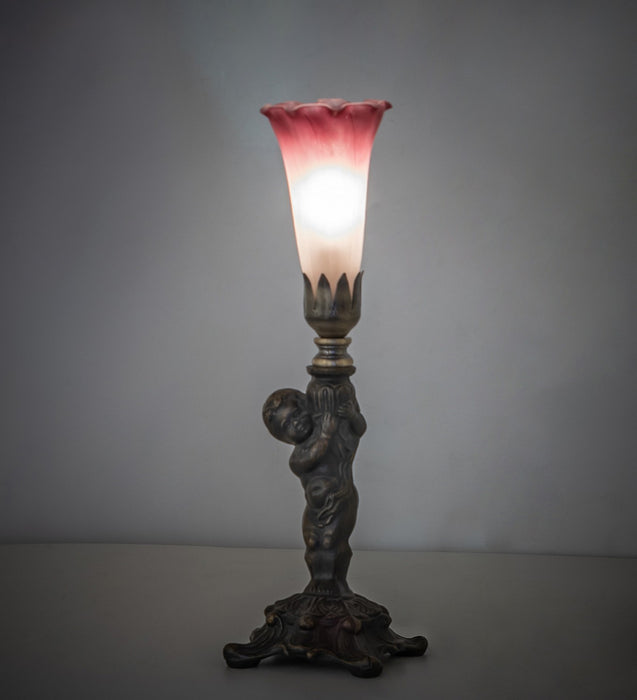 Meyda Tiffany 273017 One Light Mini Lamp, Antique Brass