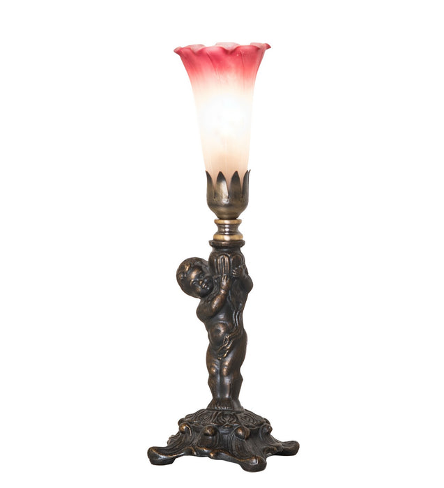 Meyda Tiffany 273017 One Light Mini Lamp, Antique Brass
