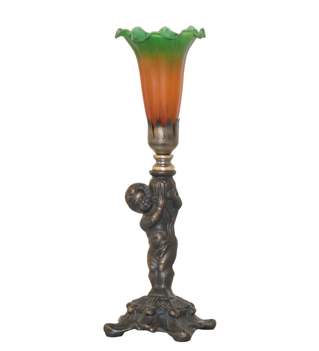 Meyda Tiffany 273018 One Light Mini Lamp, Antique Brass