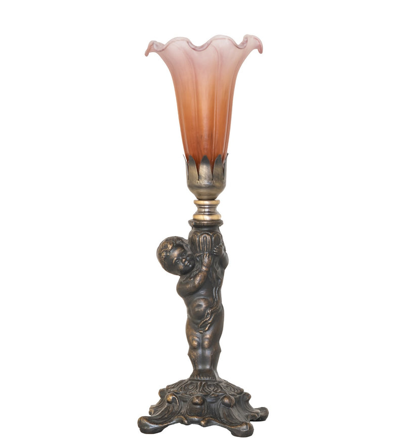 Meyda Tiffany 273019 One Light Mini Lamp, Antique Brass