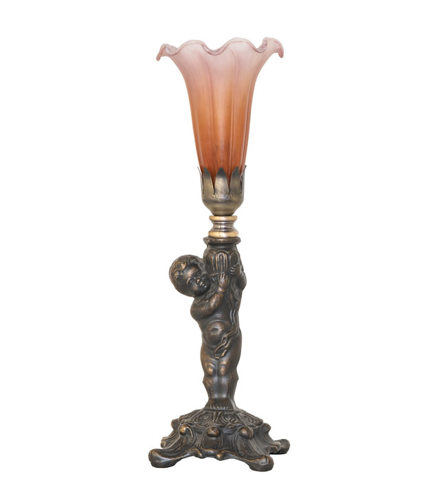Meyda Tiffany 273019 One Light Mini Lamp, Antique Brass