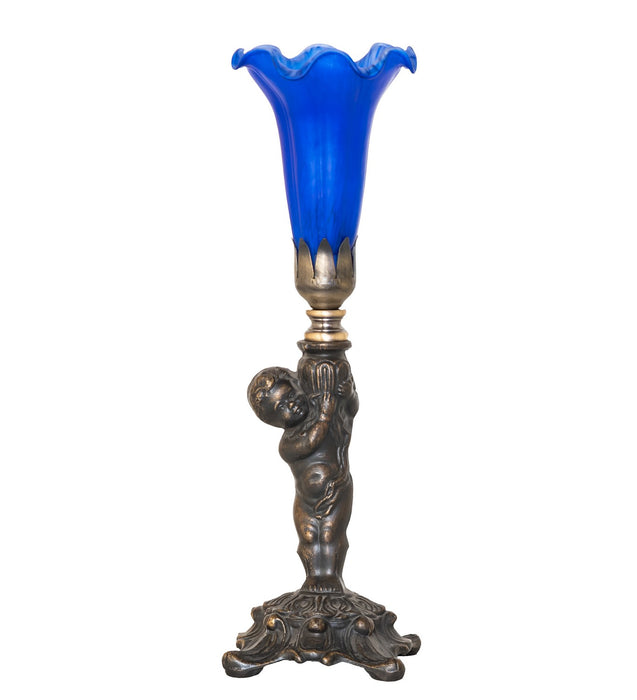 Meyda Tiffany 273020 One Light Mini Lamp, Antique Brass