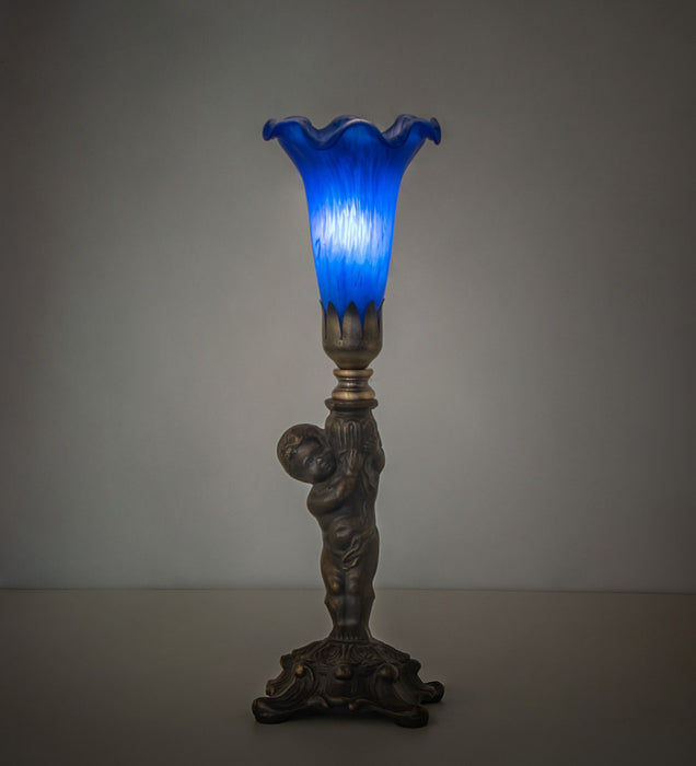 Meyda Tiffany 273020 One Light Mini Lamp, Antique Brass