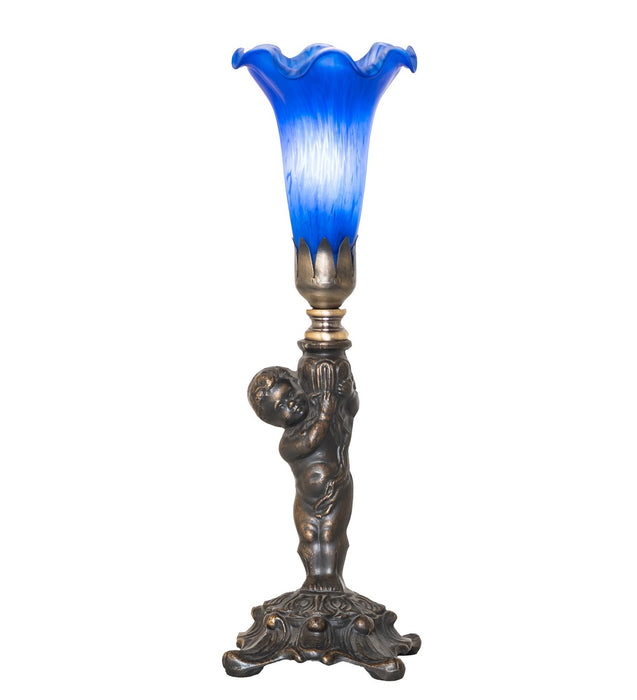 Meyda Tiffany 273020 One Light Mini Lamp, Antique Brass