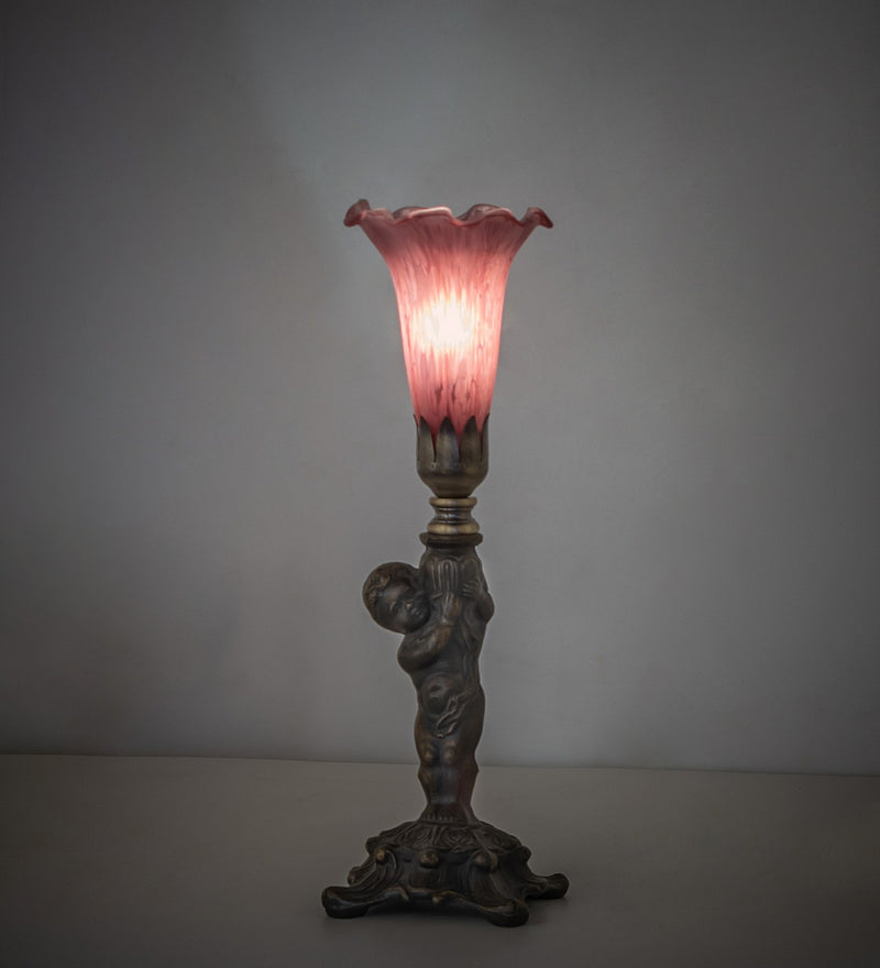 Meyda Tiffany 273021 One Light Mini Lamp, Antique Brass