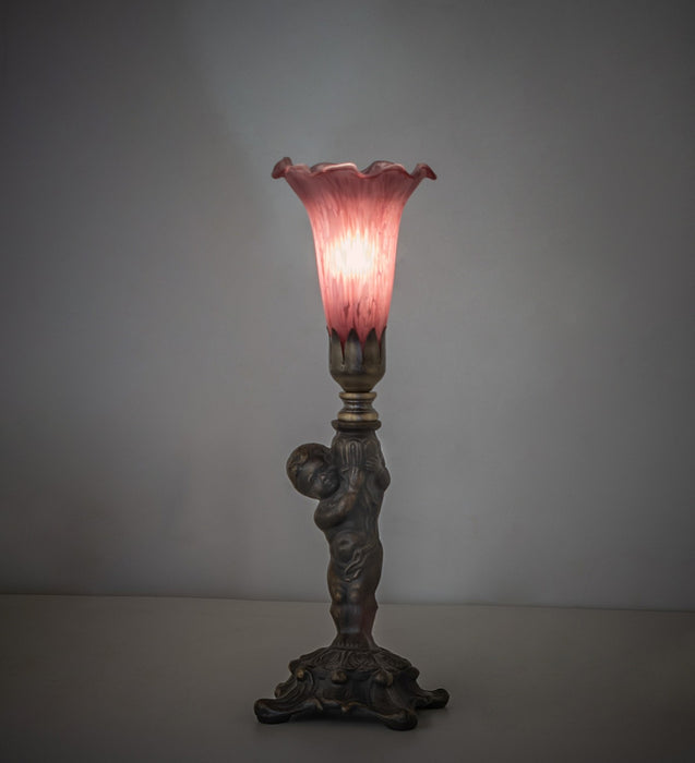 Meyda Tiffany 273021 One Light Mini Lamp, Antique Brass