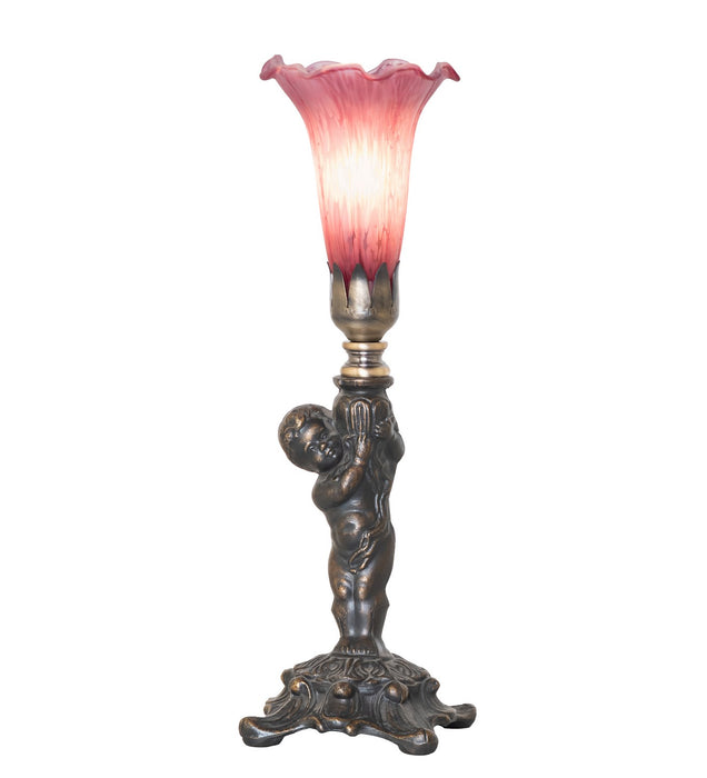 Meyda Tiffany 273021 One Light Mini Lamp, Antique Brass