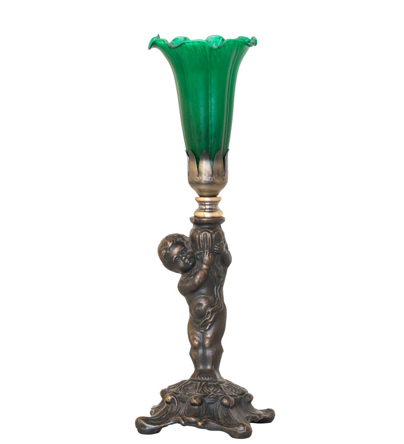 Meyda Tiffany 273022 One Light Mini Lamp, Antique Brass