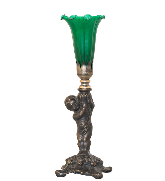 Meyda Tiffany 273022 One Light Mini Lamp, Antique Brass