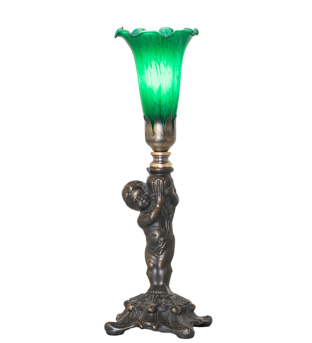 Meyda Tiffany 273022 One Light Mini Lamp, Antique Brass