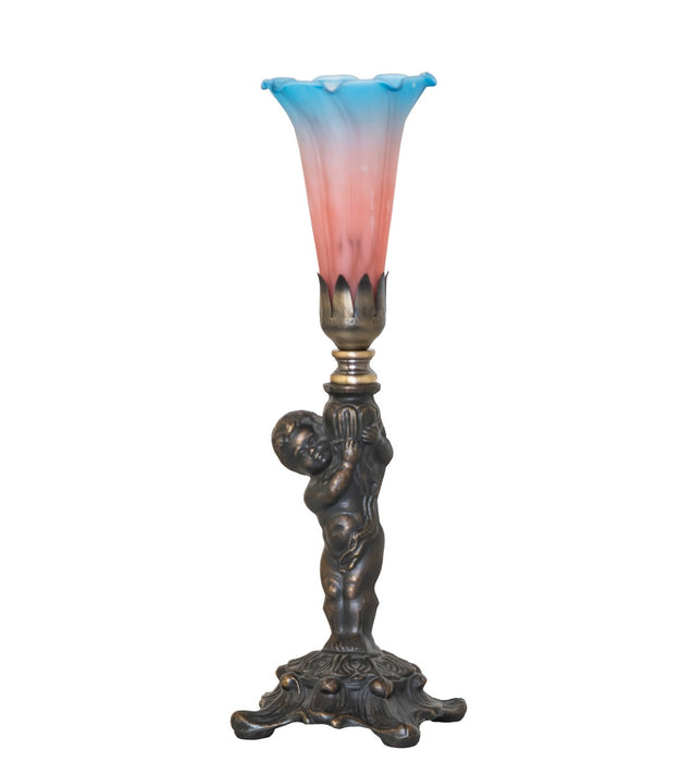 Meyda Tiffany 273023 One Light Mini Lamp, Antique Brass