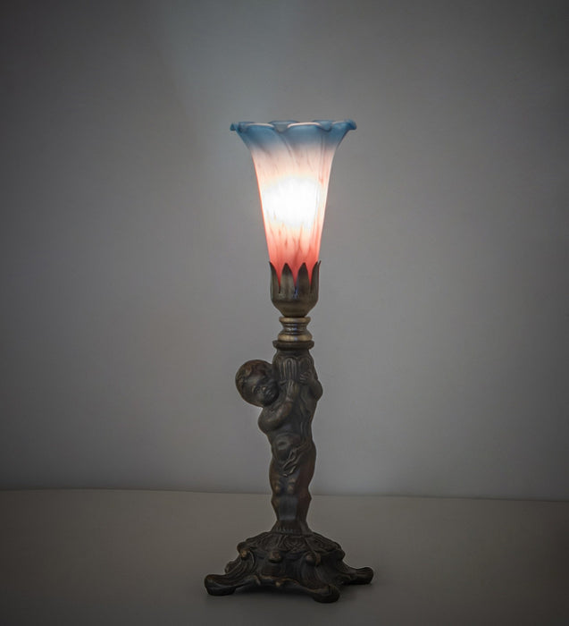 Meyda Tiffany 273023 One Light Mini Lamp, Antique Brass