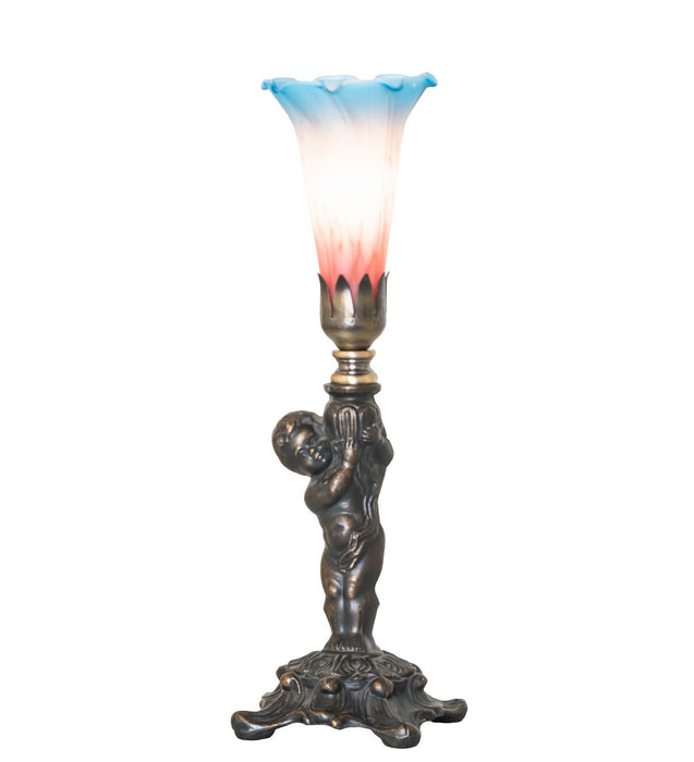 Meyda Tiffany 273023 One Light Mini Lamp, Antique Brass