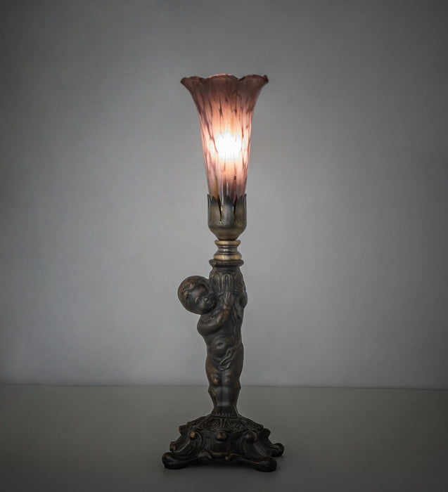 Meyda Tiffany 273024 One Light Mini Lamp, Antique Brass