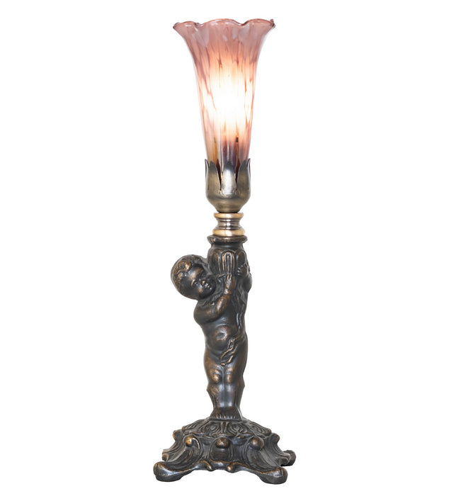 Meyda Tiffany 273024 One Light Mini Lamp, Antique Brass