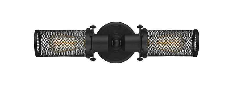 Innovations 900-2W-BK-CE219-BK Two Light Bath Vanity, Matte Black