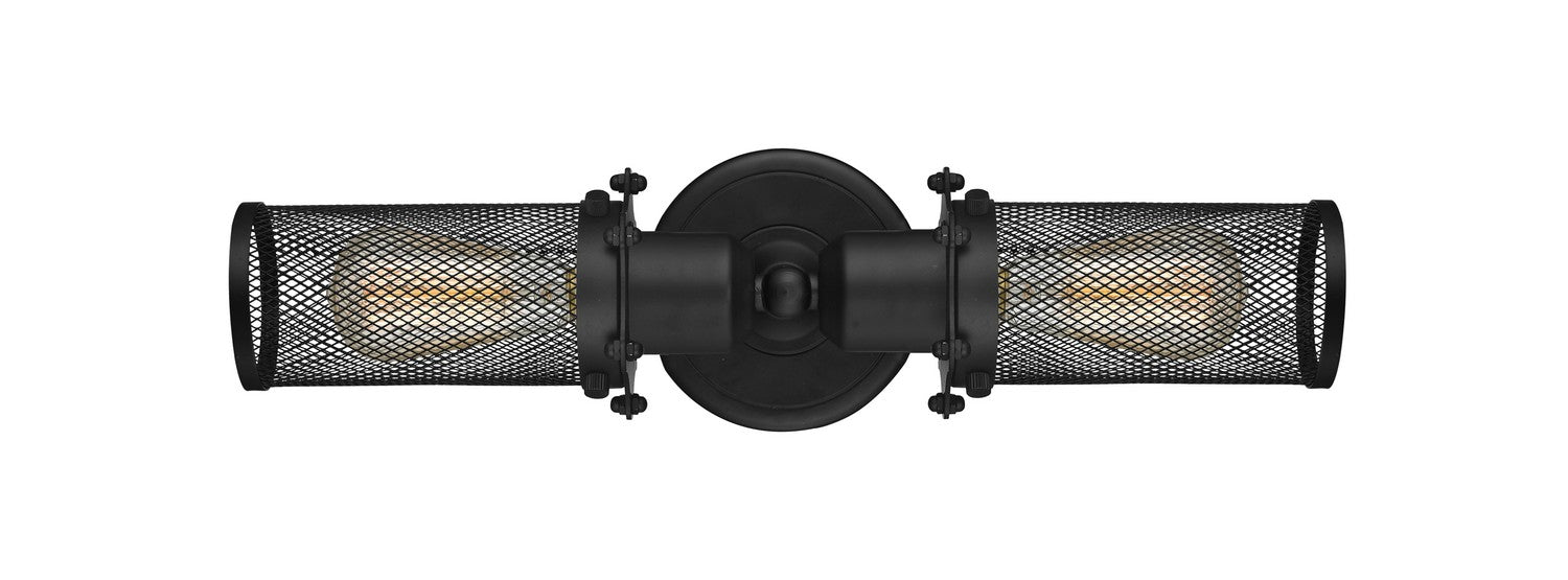 Innovations 900-2W-BK-CE219-BK Two Light Bath Vanity, Matte Black
