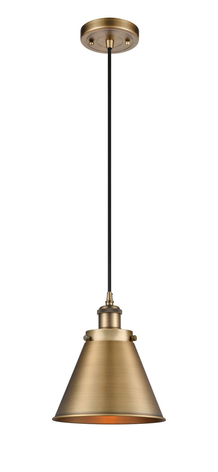 Innovations 916-1P-BB-M13-BB One Light Mini Pendant, Brushed Brass