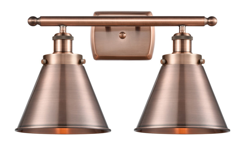 Innovations 916-2W-AC-M13-AC Two Light Bath Vanity, Antique Copper