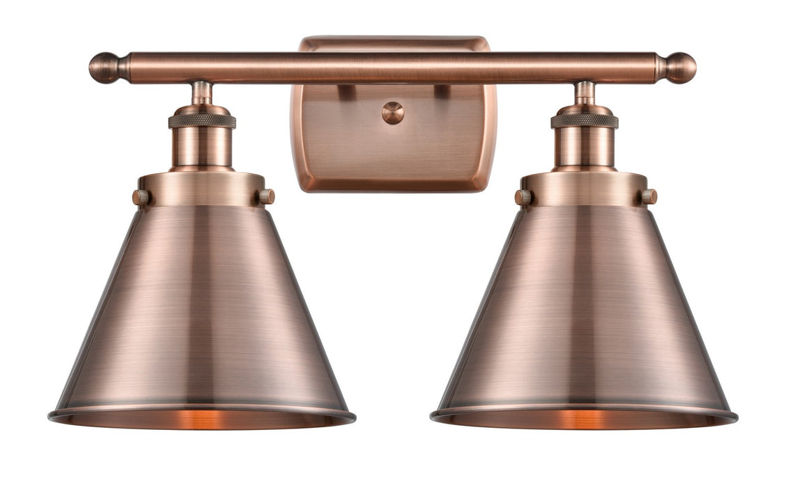 Innovations 916-2W-AC-M13-AC Two Light Bath Vanity, Antique Copper