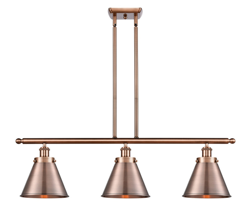 Innovations 916-3I-AC-M13-AC Three Light Island Pendant, Antique Copper