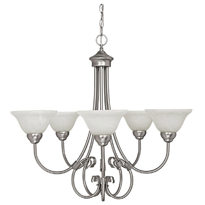 Capital Lighting 3226MN-220 Five Light Chandelier, Matte Nickel