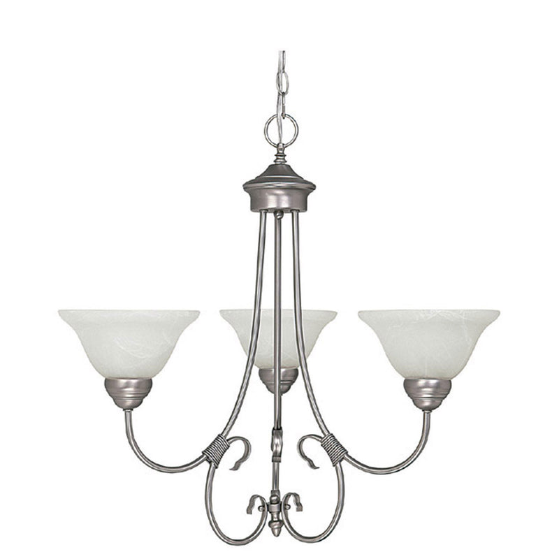 Capital Lighting 3223MN-220 Three Light Chandelier, Matte Nickel