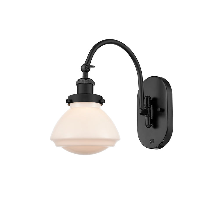 Innovations 918-1W-BK-G321 One Light Wall Sconce, Matte Black