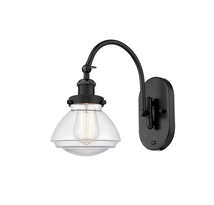 Innovations 918-1W-BK-G322 One Light Wall Sconce, Matte Black