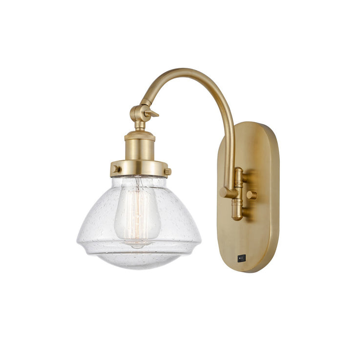 Innovations 918-1W-SG-G324 One Light Wall Sconce, Satin Gold