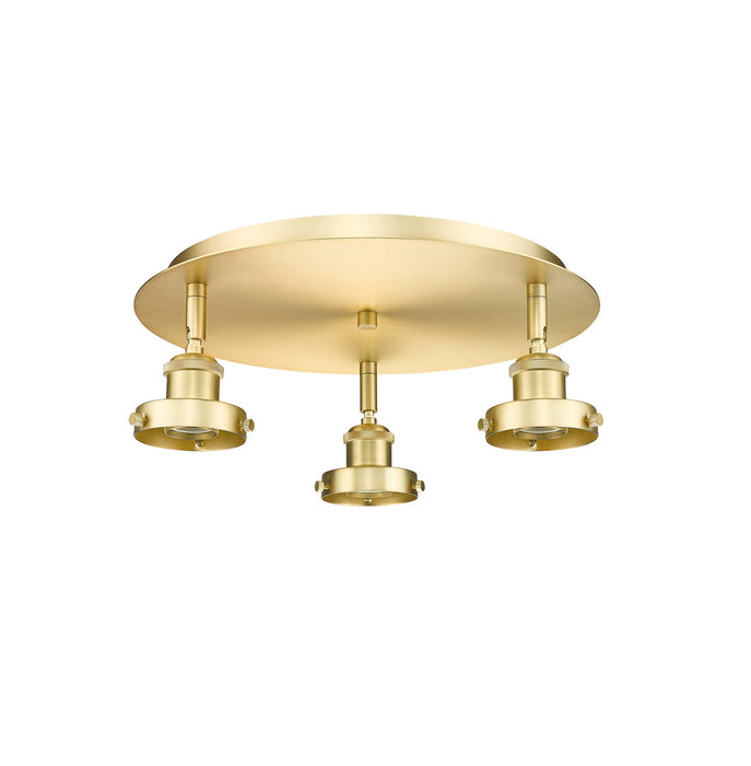 Innovations 916-3C-SG Three Light Flush Mount, Satin Gold