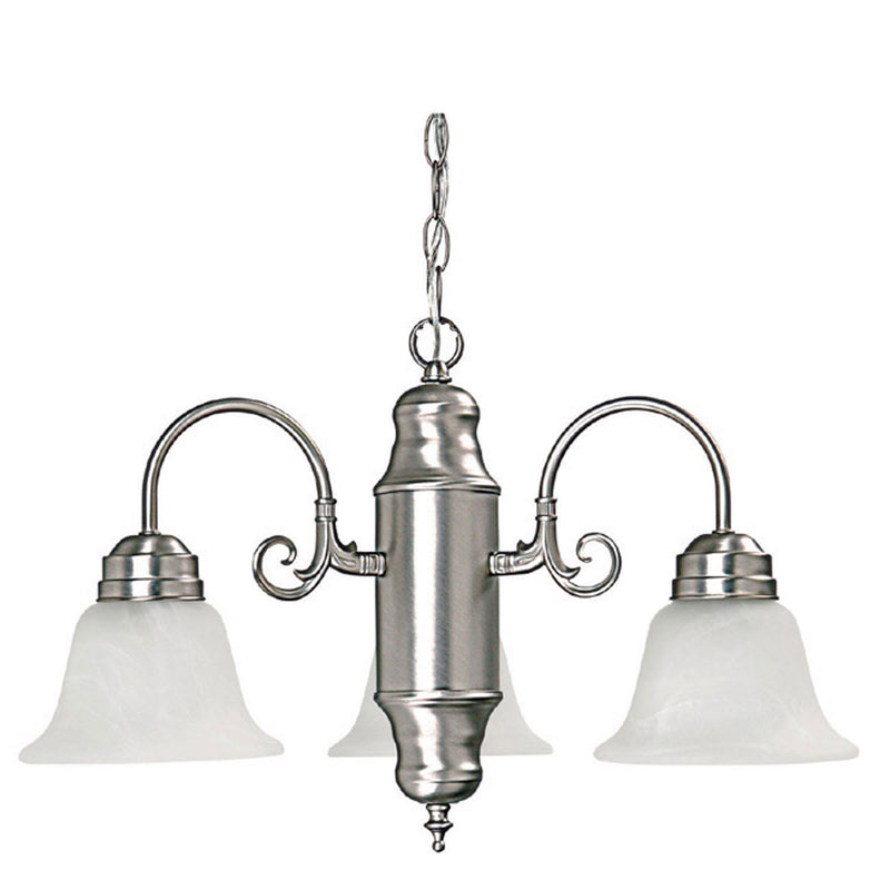 Capital Lighting 3253MN-118 Three Light Chandelier, Matte Nickel