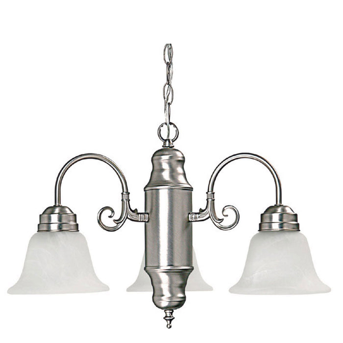 Capital Lighting 3253MN-118 Three Light Chandelier, Matte Nickel