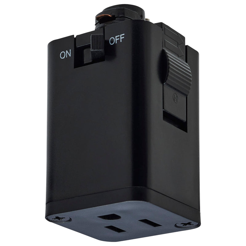 Nuvo Lighting TP255 Outlet Track Adapter, Black