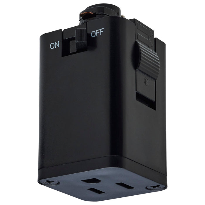 Nuvo Lighting TP255 Outlet Track Adapter, Black